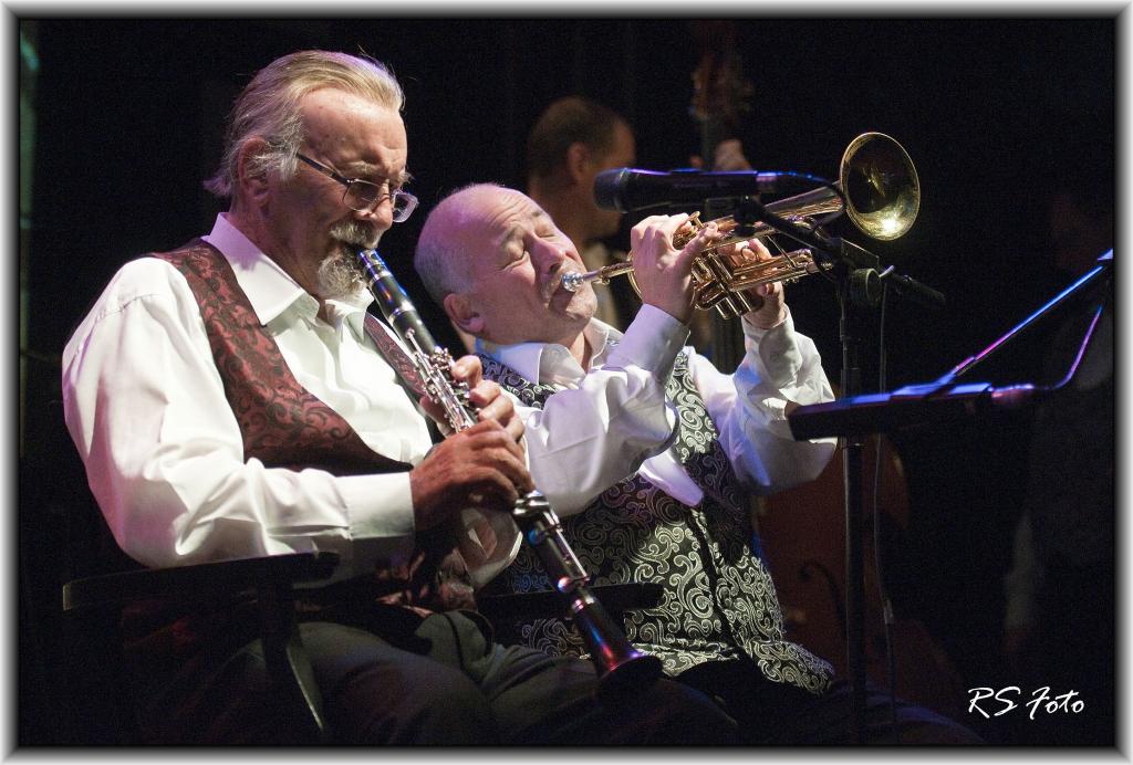 Mr. Acker Bilk und Enrico Tomasso, August 2012 Berlin-Köpenick