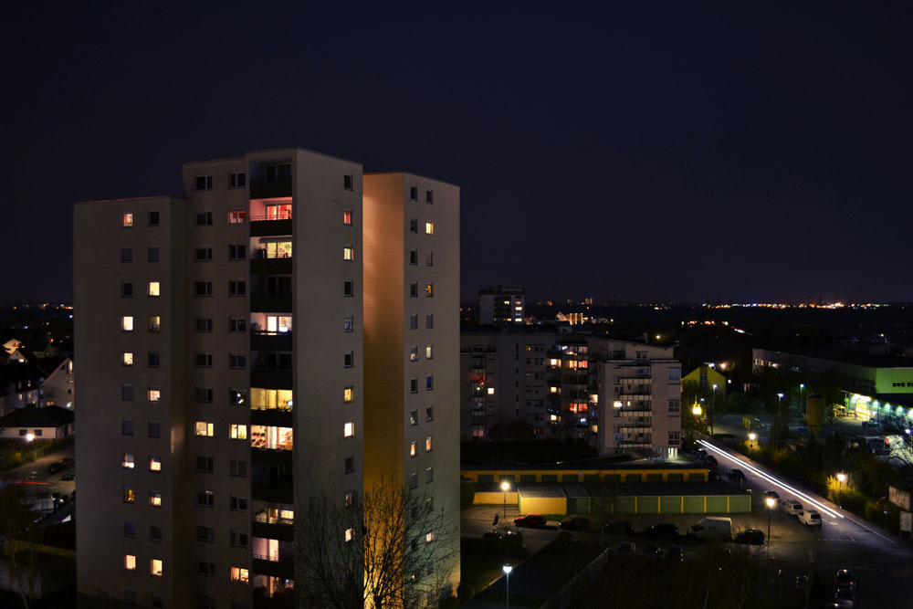 Nachts vom Balkon