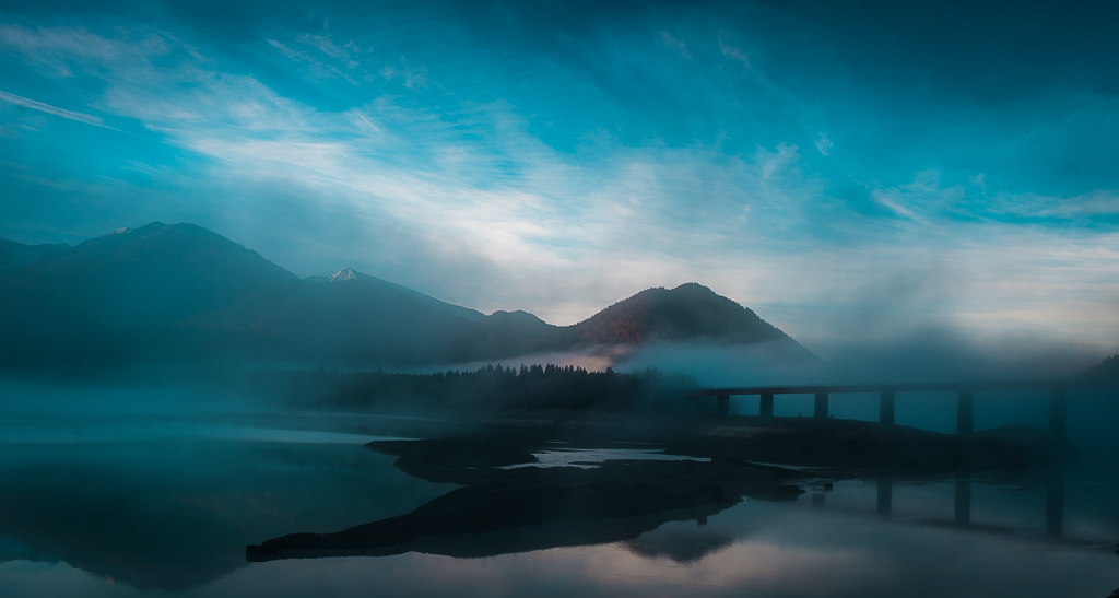 Nebelmorgen Sylvensteinbrücke