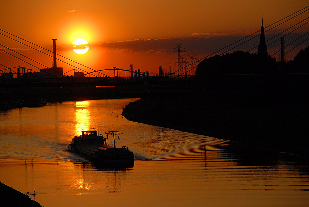 neckar sonnenuntergang