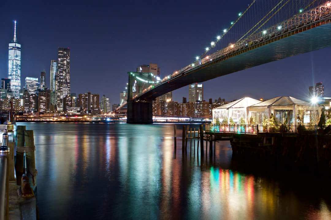 New York - Manhatten skyline von Brooklyn aus