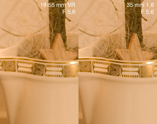 Nikon 18-55mm VR vs. Nikon 35mm 1.8