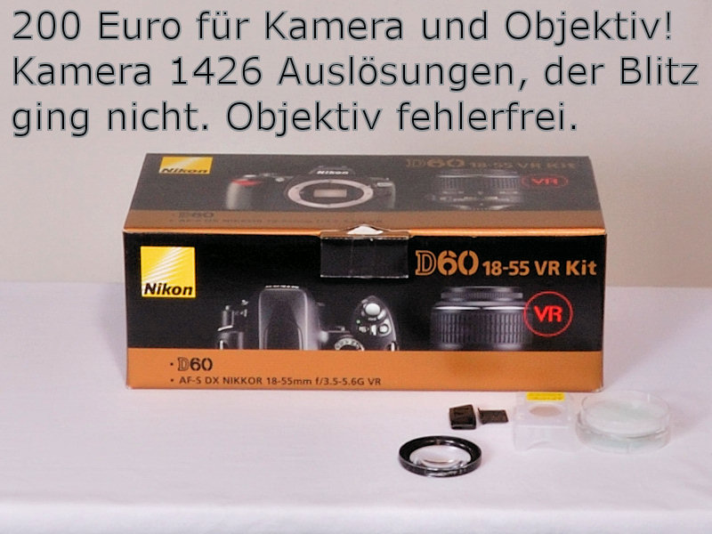 Nikon D60 + 18-55 VR - Kit für 200 Euro!