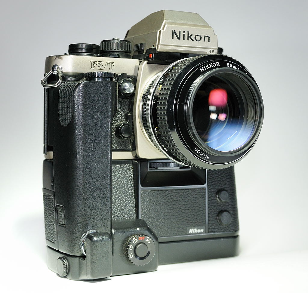 Nikon F3/T mit MD-4, MK-1 und 55mm f/1.2