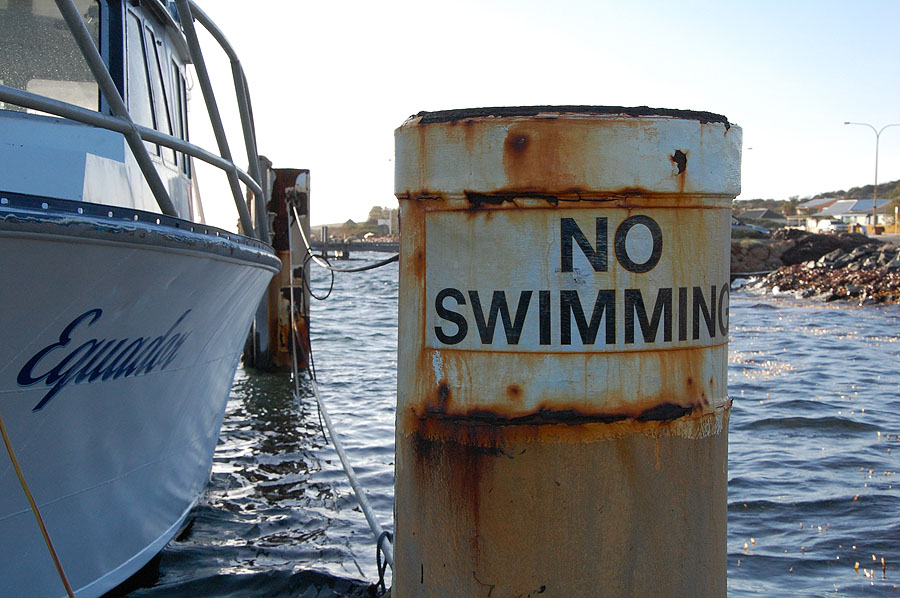 no swimming