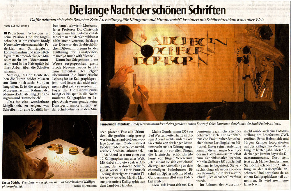 NW Pressebericht Kalligraphie 18 1 201
