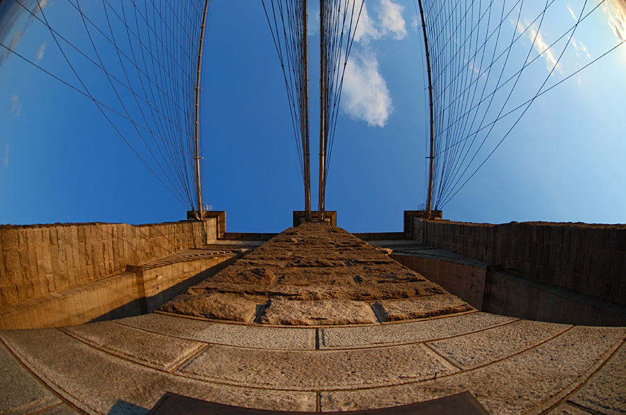 nyc brooklyn bridge fisheye2