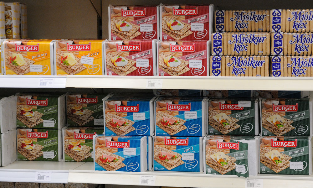 Ostdeutsche Erfolgsprodukte im Supermarket in Hvolsvöllur