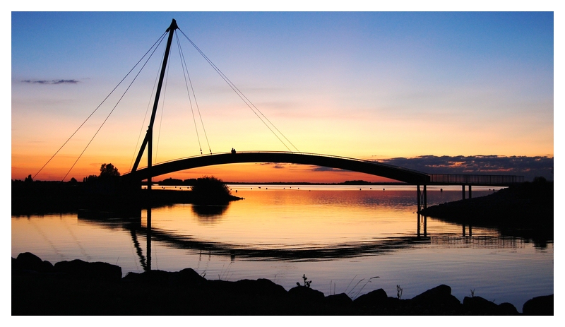 passerelle am Hafen von Giffaumont