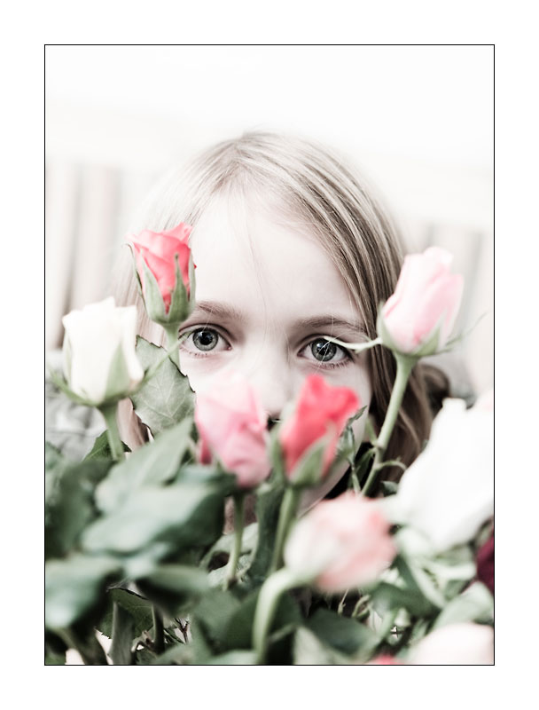 Pia in den Rosen