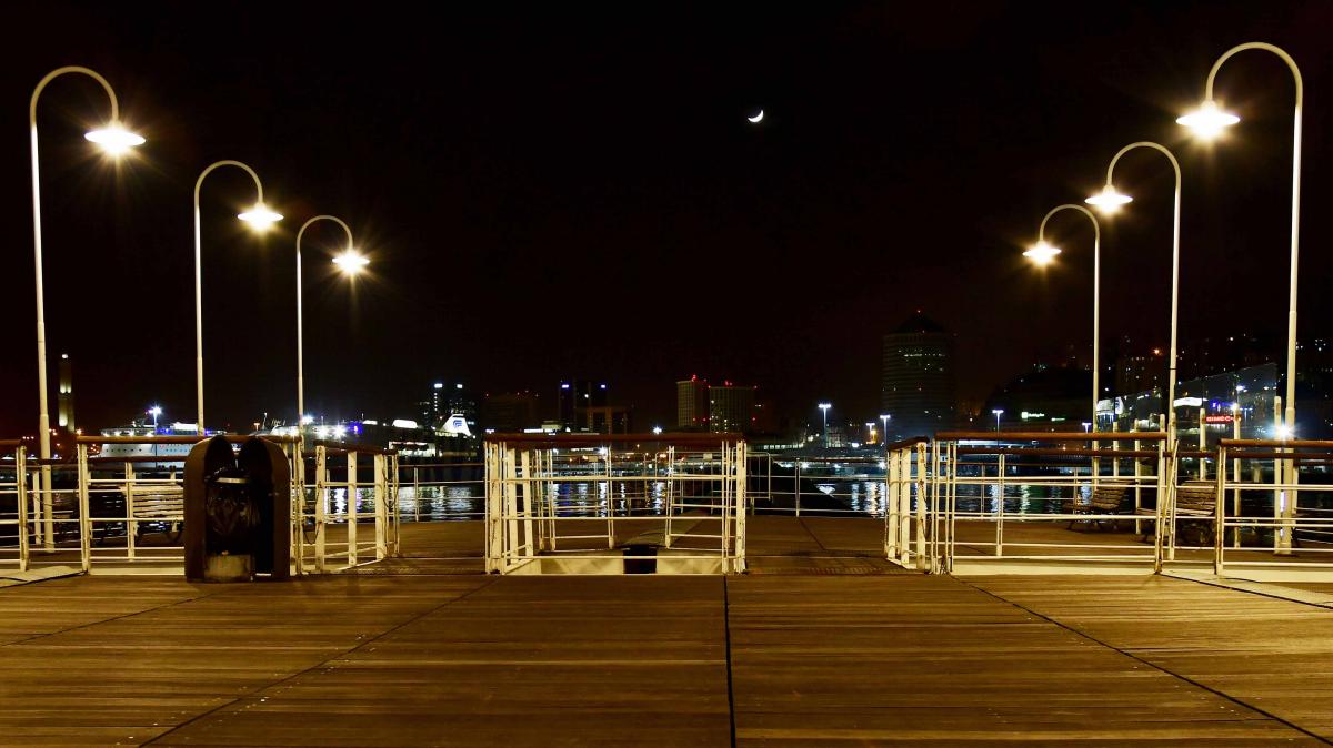 Porto Antico bei Nacht
