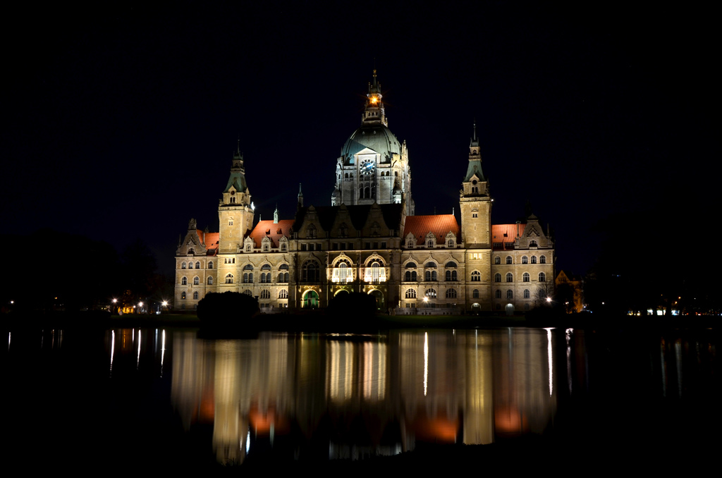 Rathaus Hannover bei Nacht