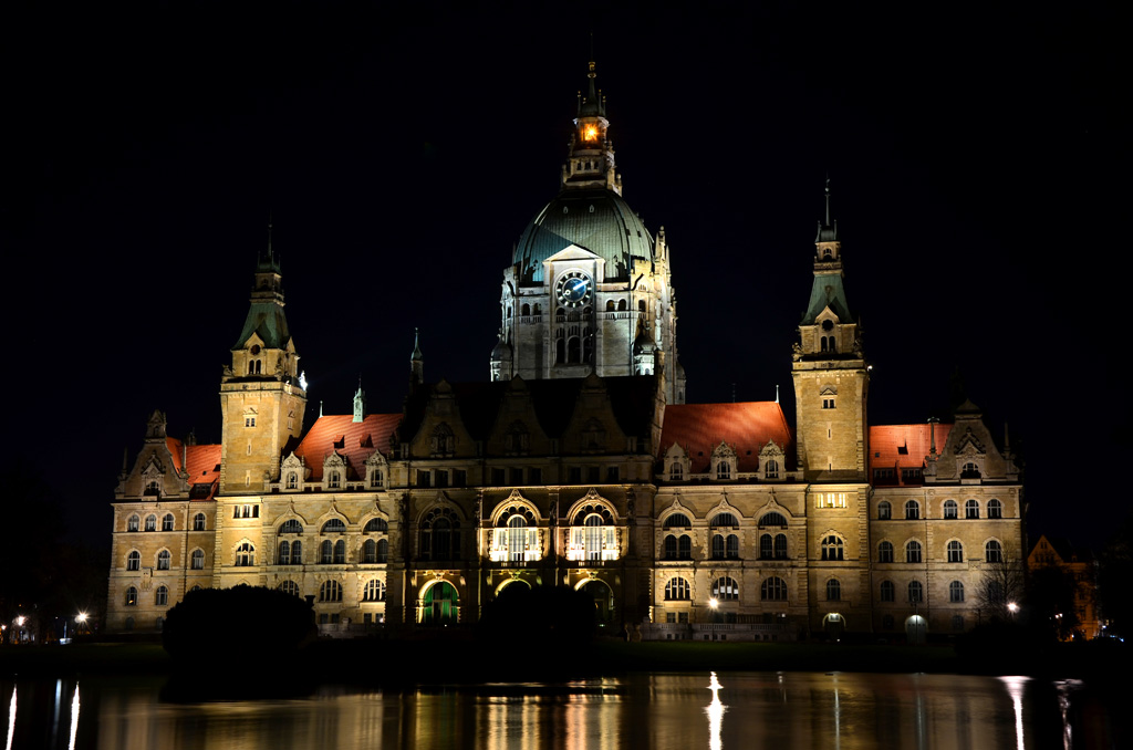 Rathaus Hannover bei Nacht