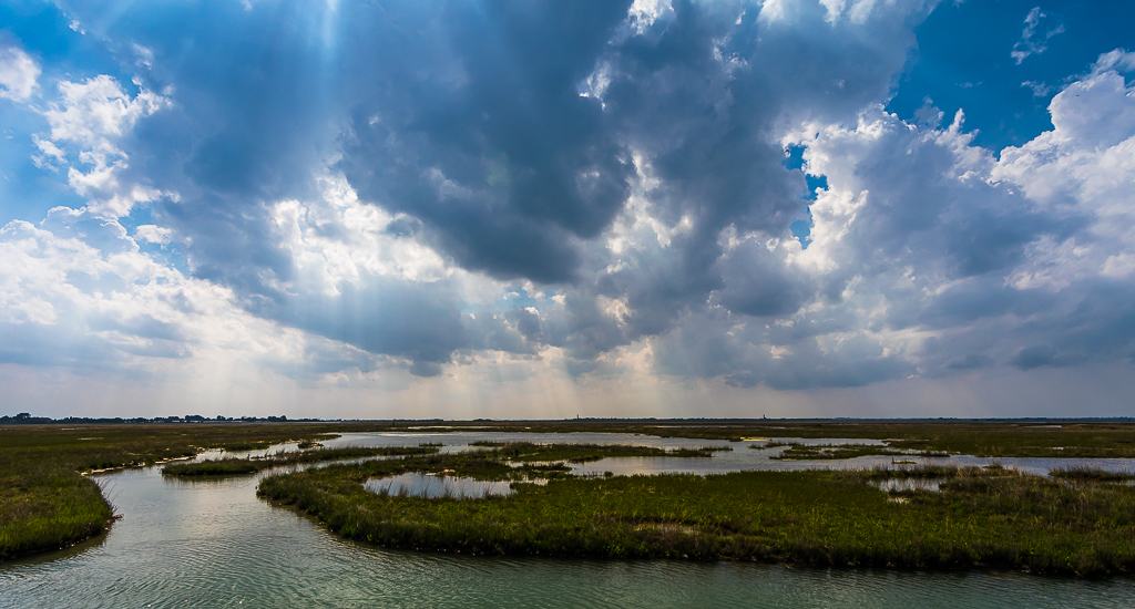 Regenwolken Lagune von Venedig
