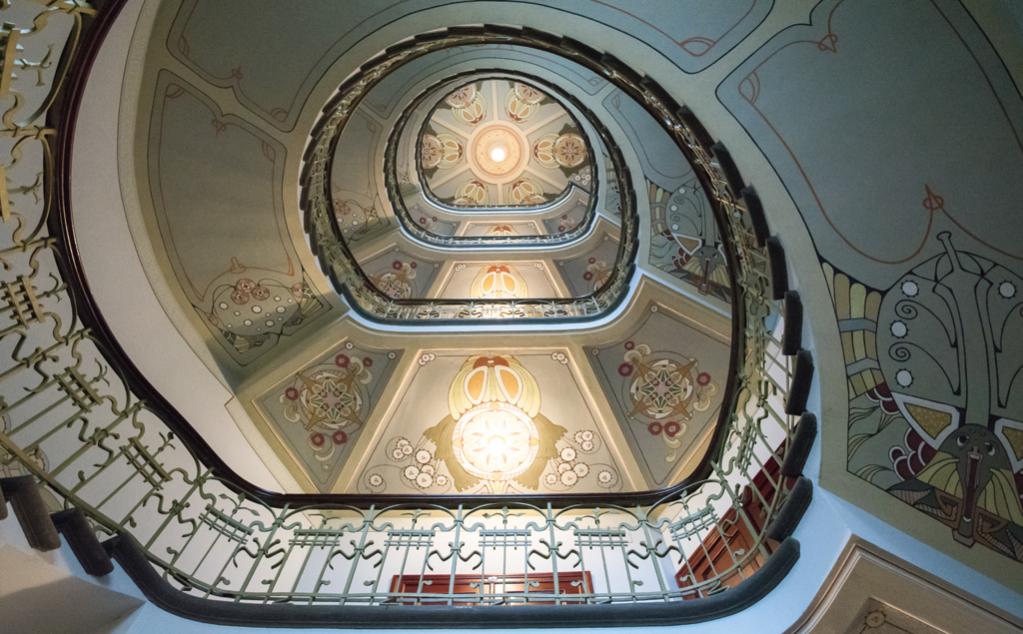 Riga, Treppenhaus in einem Jugendstilhaus