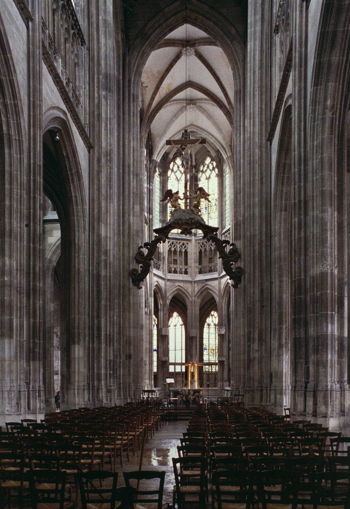 ##ROUEN Église St Maclou y 04[1989] Inneres Mittelschiff v W 28mm