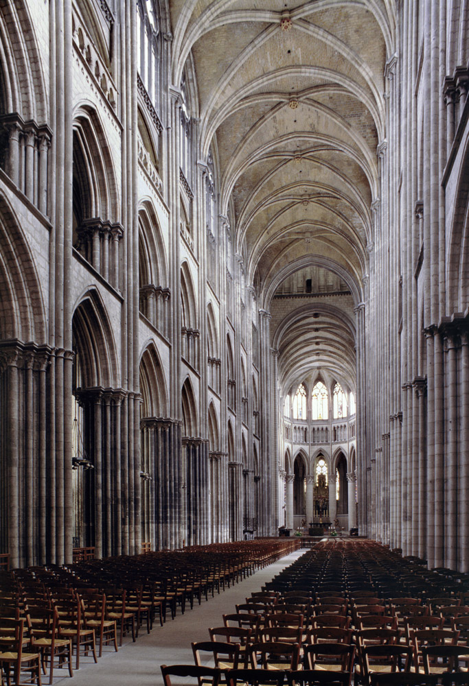##ROUEN cathédrale N D x 24A[1989] Inneres Mittelschiff v W 28mm