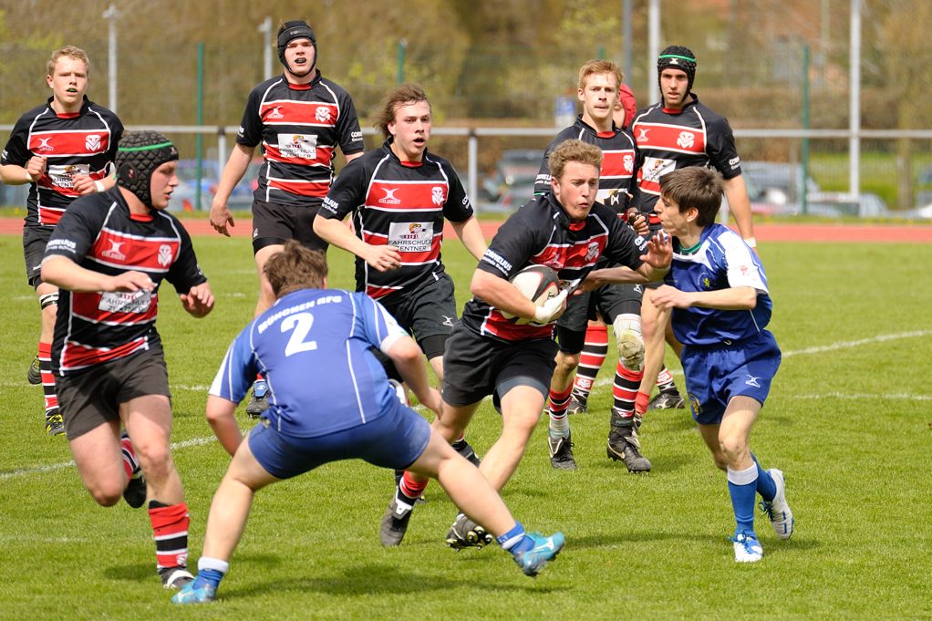 Rugby Memmingen Eagles gegen RFC München in Memmingen am 21.04.2012.
