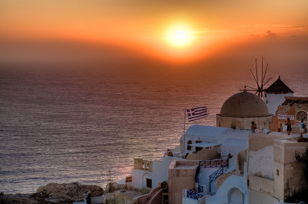 Santorin, Freihand