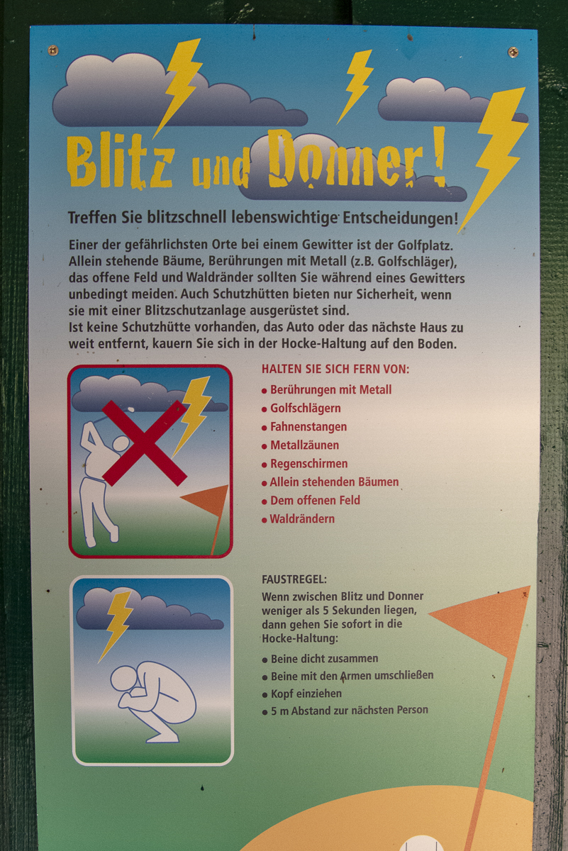 Schild Gewitter