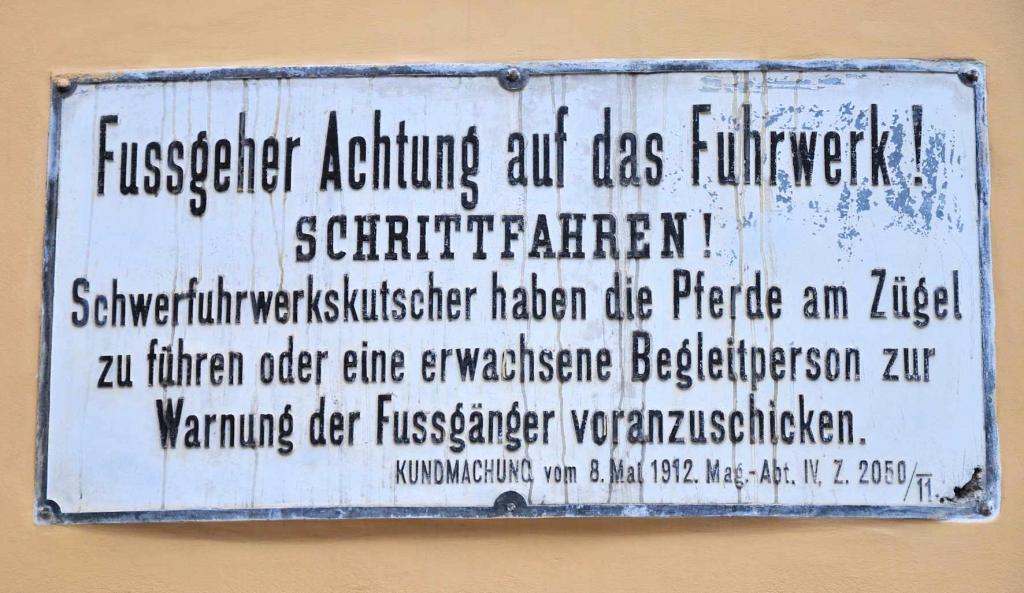 Schild in Wien
