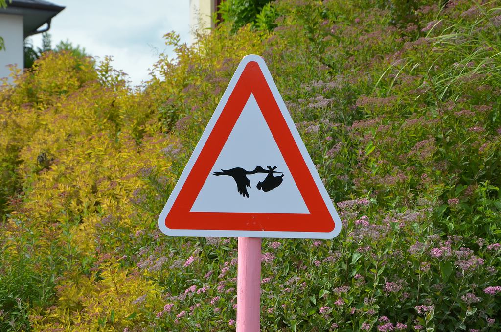 Schild Klapperstorch