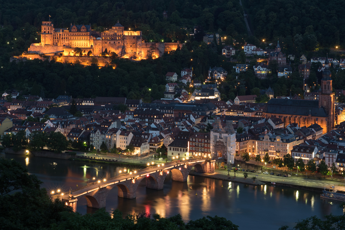 Schloß Heidelberg bei Nacht