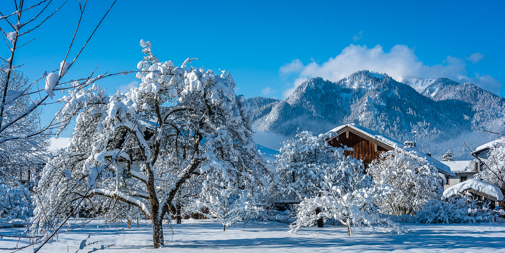 Schnee Isarwinkel