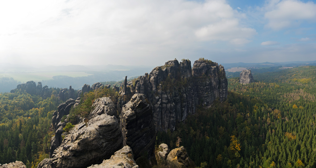 Schrammsteine Panorama 2014