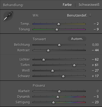 screenshot grundeinstellungen