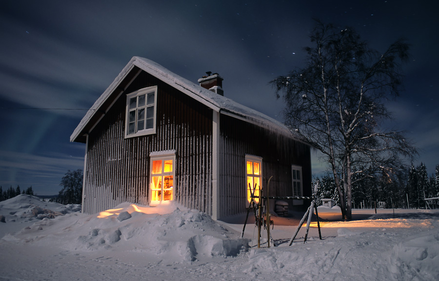 Solberget by night