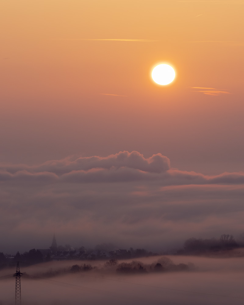 Sonnenaufgang über Walluf am Rhein