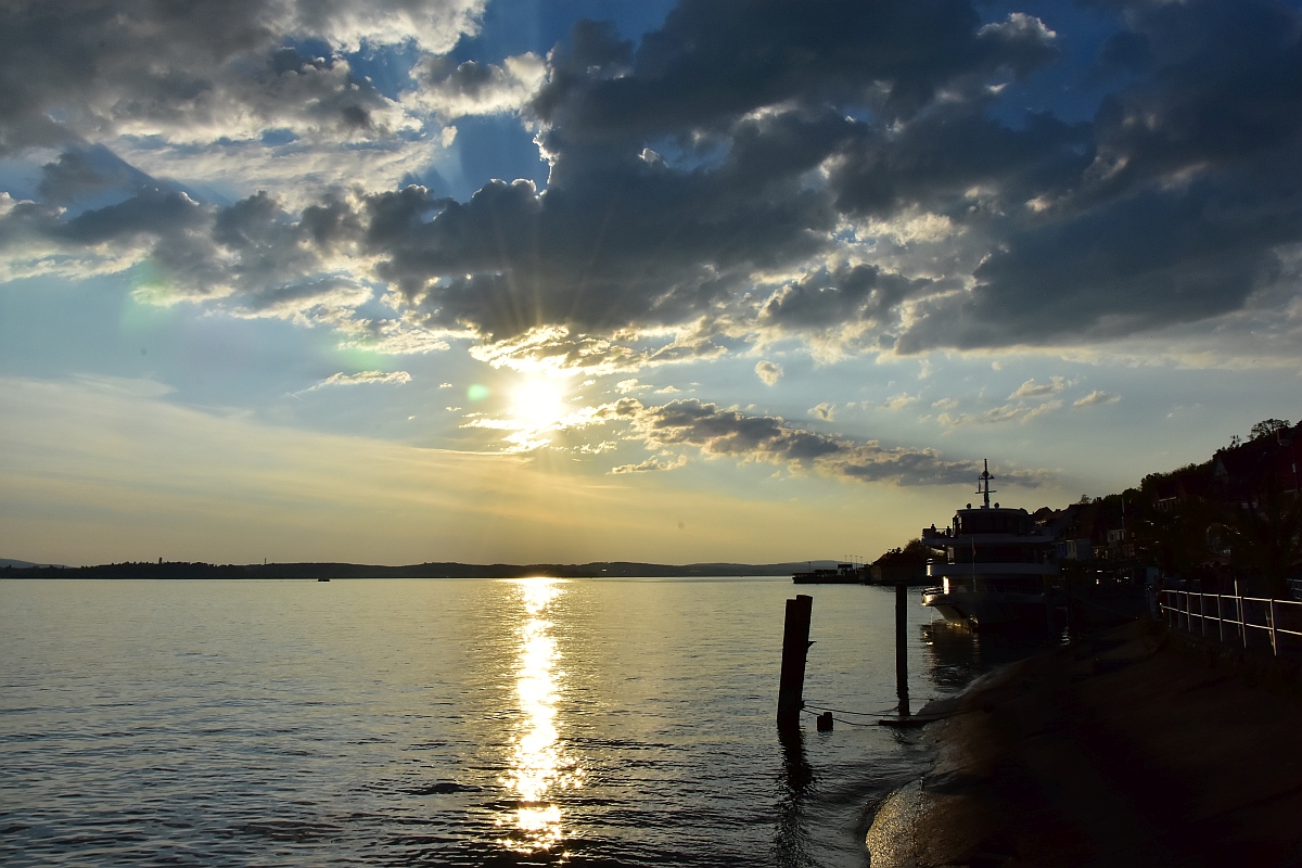 Sonnenuntergang am Bodensee (Meersburg)