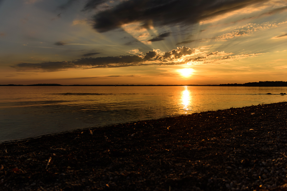 Sonnenuntergang am Chiemsee