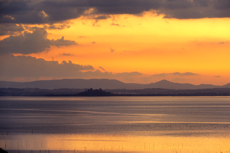 Sonnenuntergang am Lago Trasimeno 1