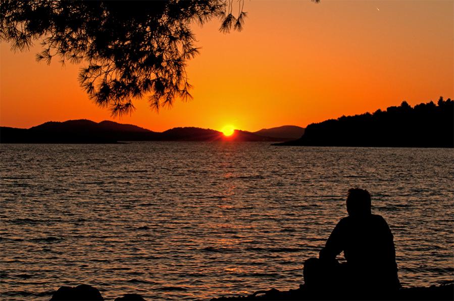 Sonnenuntergang Bucht auf Murter kompr