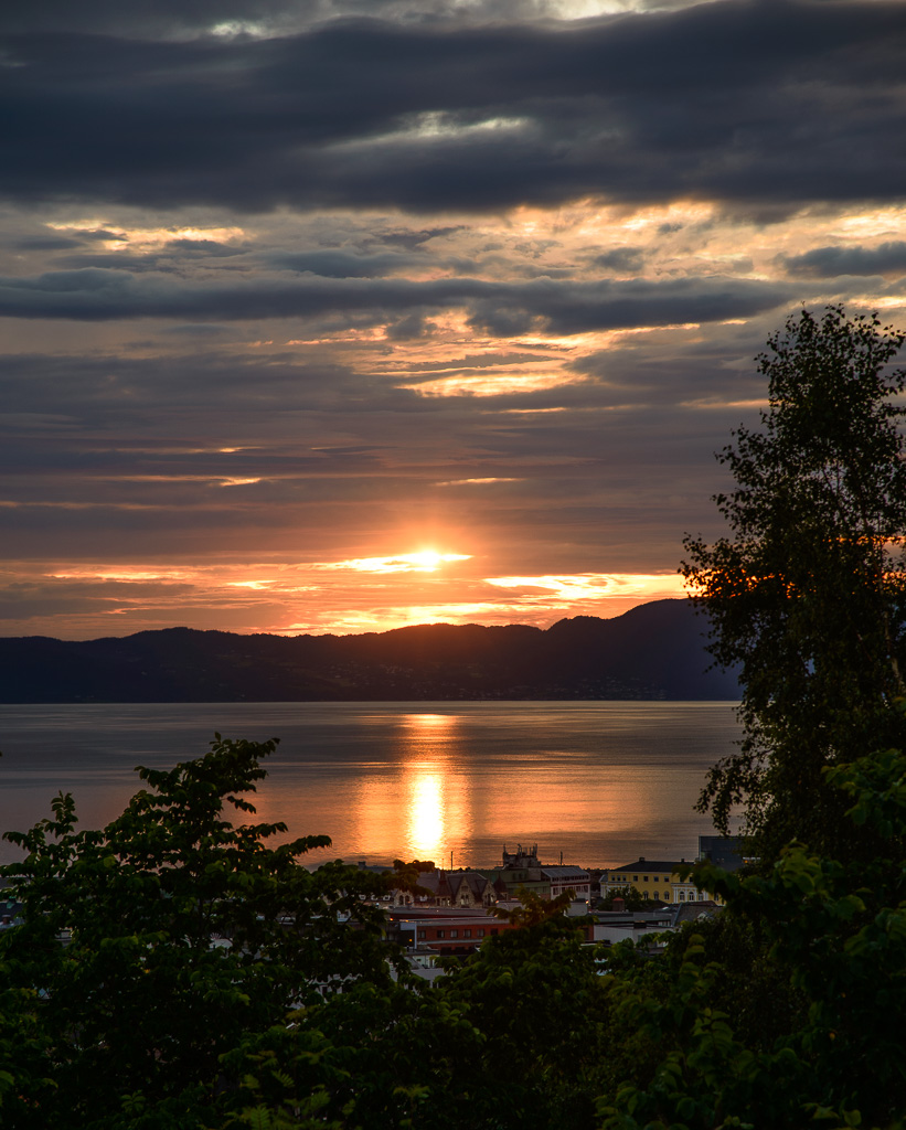 Sonnenuntergang in Trondheim