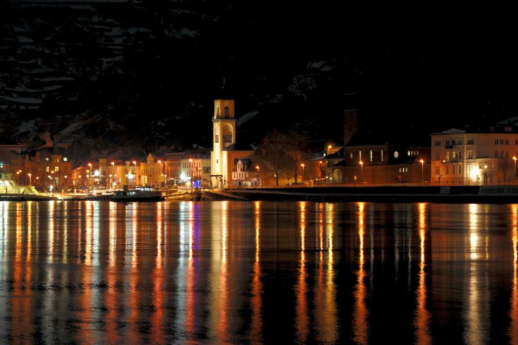 St. Goarshausen an einem kalten Winterabend