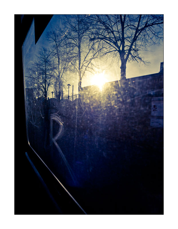 Stadtbahnfahrt Blick aus dem Fenster