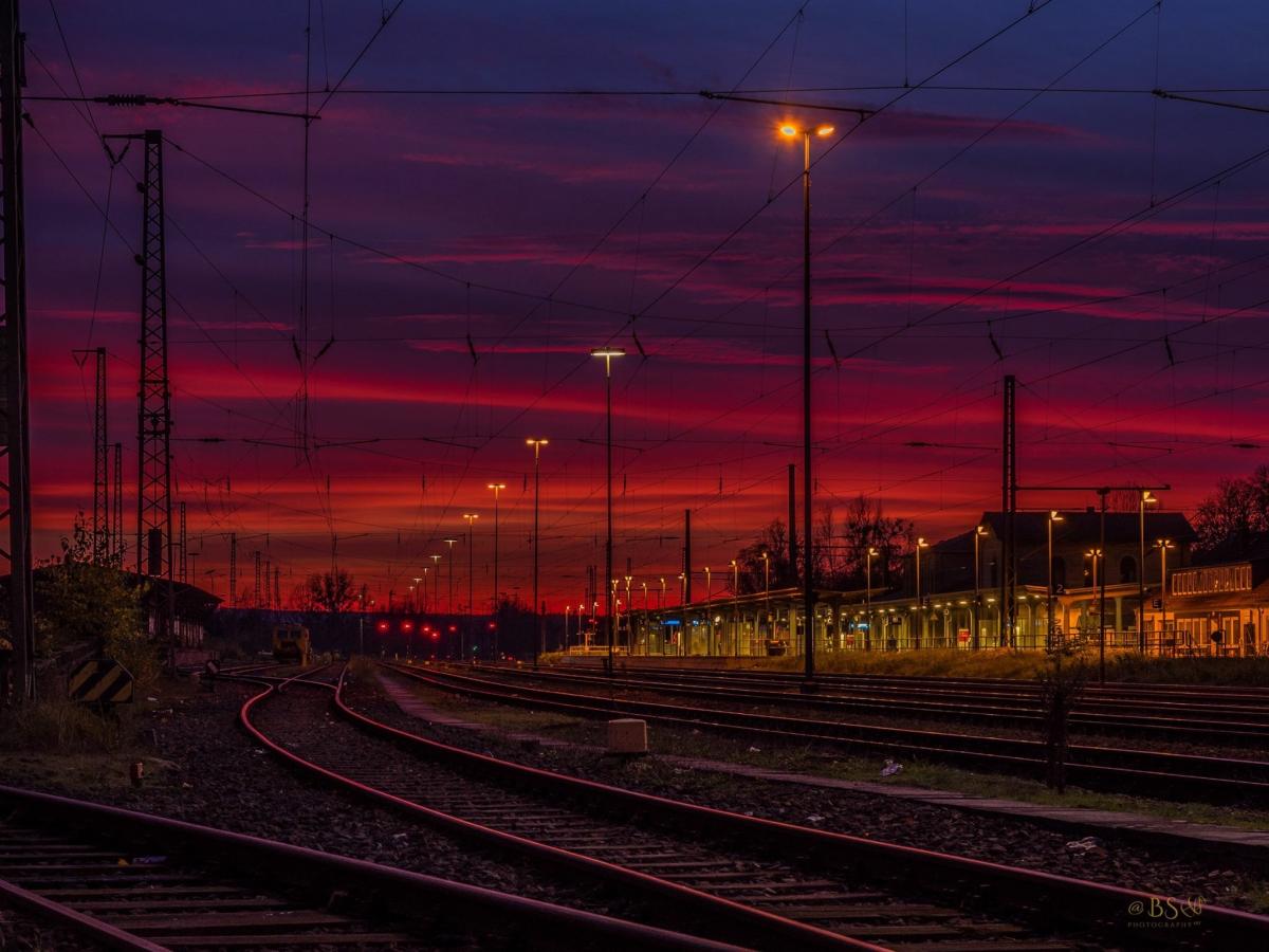 Sunset Bahnhof Helmstedt