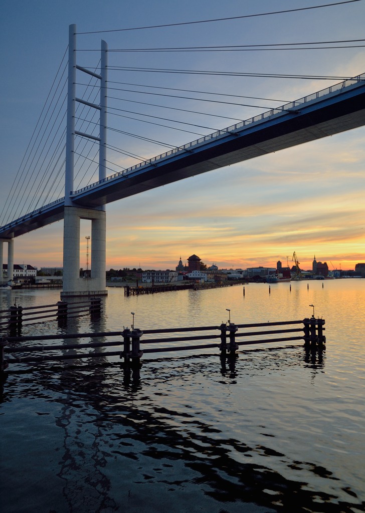 sunset Rügenbrücke Stralsund