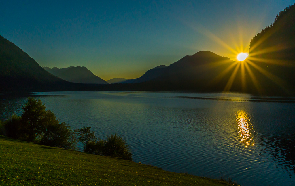 sunset Sylvensteinsee