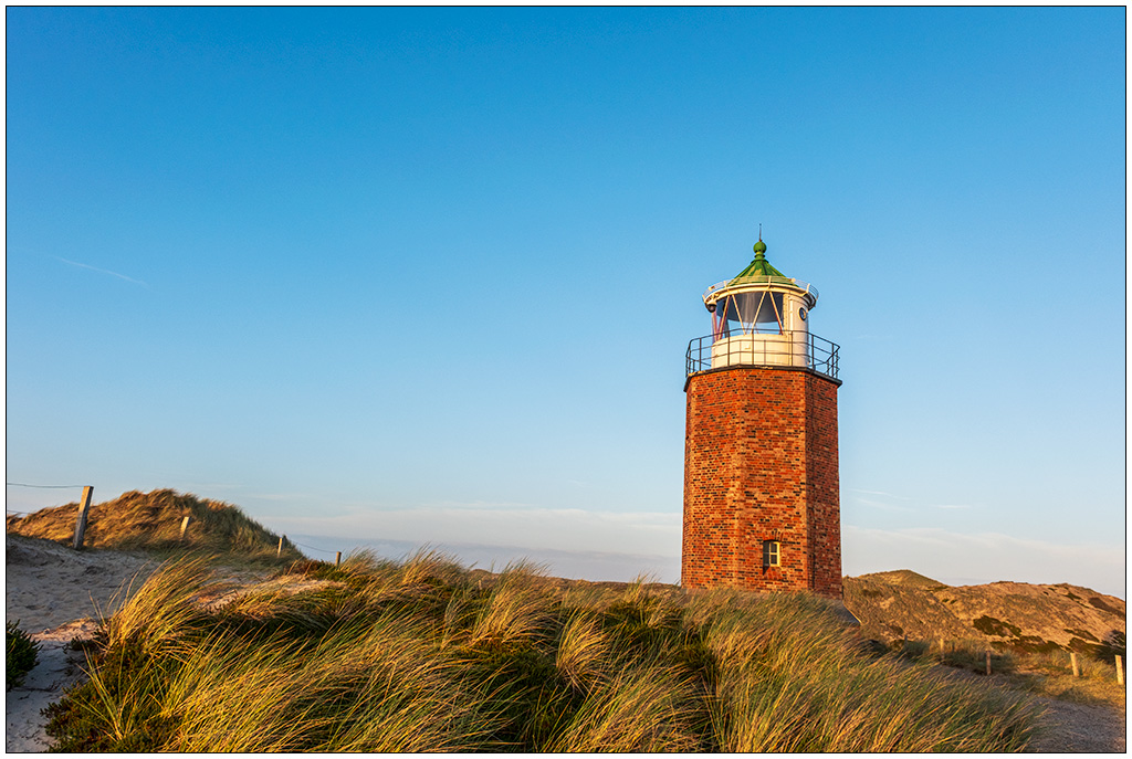 Sylt – Quermarkenfeuer in Kampen in der Abendsonne