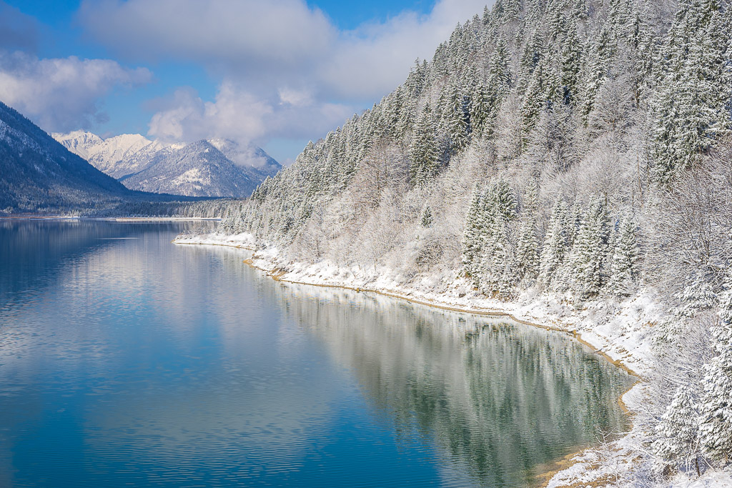Sylvensteinsee morgens 7. April 2015