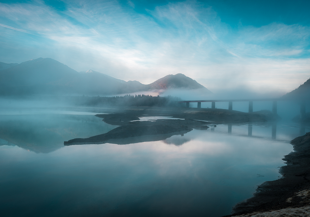 Sylvensteinsee Nebel