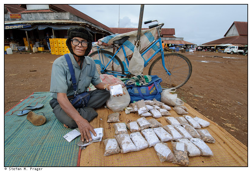 Teeverkäufer auf dem Pakxon Markt, Bolaven Plateau, Südlaos - Version 2
