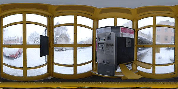 Telefonzelle von innen