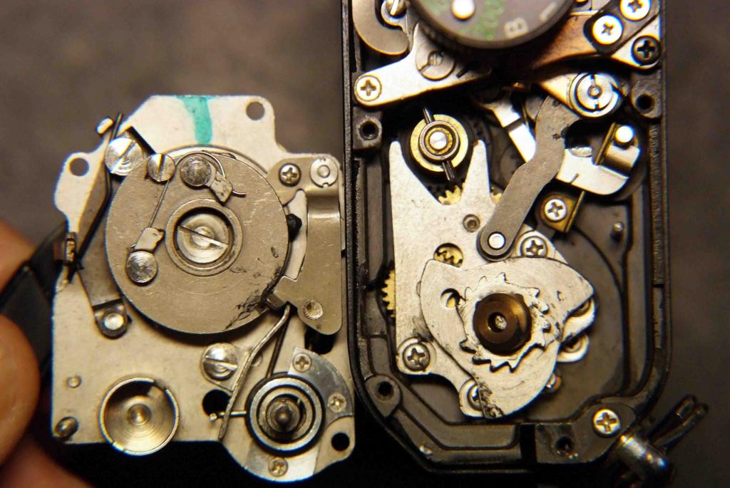 The base and winding mechanisms were dry...