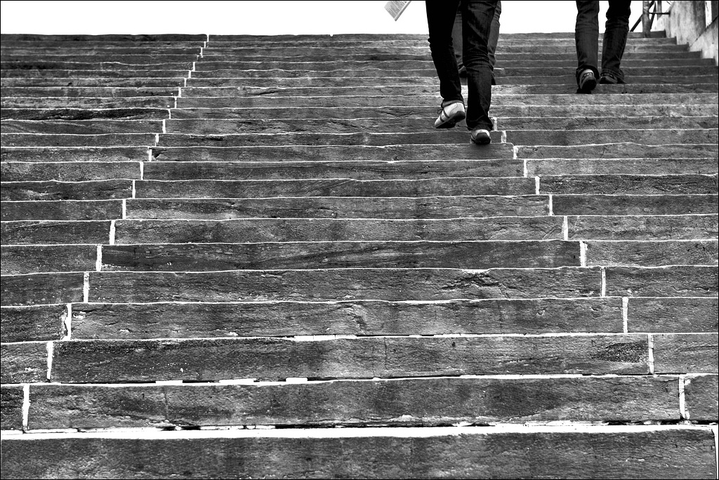 Treppe Freiheitshalle Kelheim 05/2010