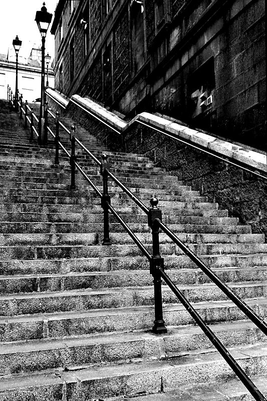 Treppe zum Hafen Aberdeen